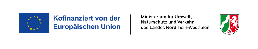 Kofinanziert von der Europäischen Union und vom Ministerium für Umwelt, Naturschutz und Verkehr des Landes Nordrhein-Westfalen